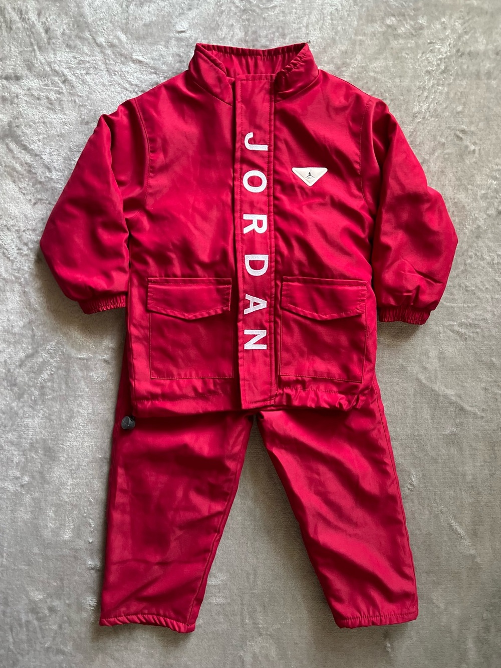 Jordan Kids Red Fleece-Lined Jacket & Pants Set Size 22